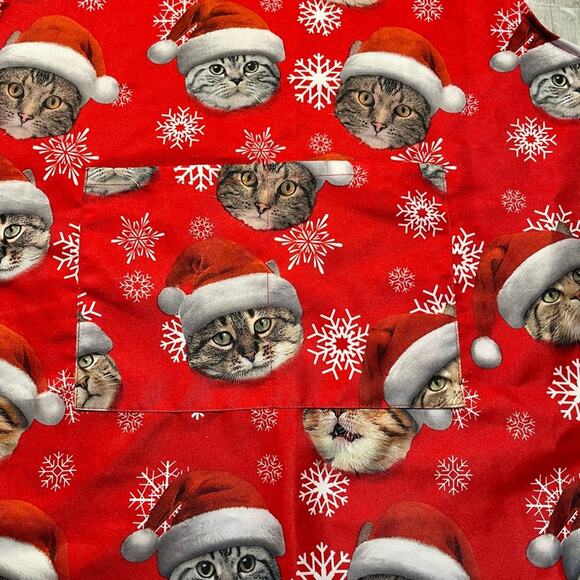 Cat pattern Christmas Apron and vintage cat hot pad - Picture 5 of 8